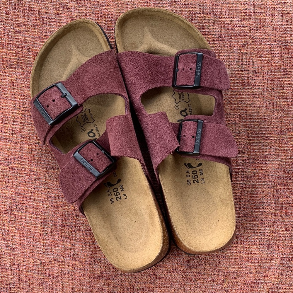 Betula Birkenstock sandals double strap burgundy L8 M6